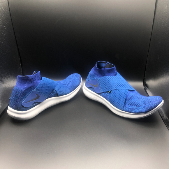 Men's Nike Free RN Motion Flyknit Blue/Black/Grey - Picture 3 of 7